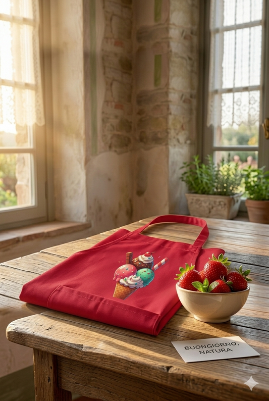 Grembiule "Sweet Summer" in Cotone Bio
