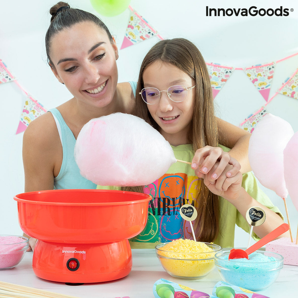 máquina de algodón de azúcar para uso doméstico | Perfecta para Fiestas y Niños