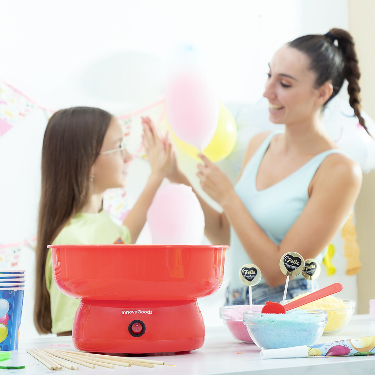máquina de algodón de azúcar para uso doméstico | Perfecta para Fiestas y Niños